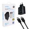 S11-C 25 WATT SİYAH ŞARJ BAŞLIK ADAPTÖRÜ + TYPE-C TO TYPE-C KABLO (4549)