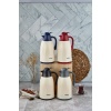 CKR-2075 1.3LT RENKLİ CAM HAZNELİ RETRO PLASTİK TERMOS (4549)