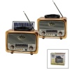 BT SOLAR PANELLİ - USB ŞARJLI BLUETOOTH  İBRELİ  FM RADYO MP3 USB - TF PLAYER 4V OUT - 5V IN RT-849 (4549)