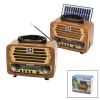 SOLAR PANELLİ  USB ŞARJ BLUETOOTH İBRELİ FM RADYO MP3 USB - TF PLAYER DC:5V--SOLAR:1.5W RT-674 (4549)