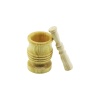 BÜYÜK BOY  LÜX AHŞAP HAVAN SARIMSAK DÖVECEK Ç: 8.3CM--D: 7CM--Y: 12CM FİLELİ AMBALAJ (4549)