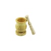 ORTA BOY  LÜX AHŞAP HAVAN SARIMSAK DÖVECEK Ç: 7.3CM--D: 6.5CM--Y: 10.5CM FİLELİ AMBALAJ (4549)