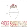 Kristal Taşlı Pembe Birthday Princess Yazılı Parti Tacı 19x11 cm (4549)