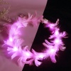 Led Işıklı Rengarenk Yanan 3 Fonksiyonlu Otrişli Parti Tacı Pembe Renk 12x12 cm (4549)