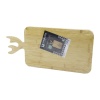 DİKDÖRTGEN AHŞAP BAMBU KESİM PANOSU - KESME TAHTASI GEYİK BOYNUZ FİGÜR SAPLI 22X36CM (4549)