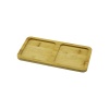2 BÖLMELİ   DİKDÖRTGEN  AHŞAP BAMBU YAĞDANLIK ALTLIK  MİNİ TEPSİ   20X10X0.8CM (4549)