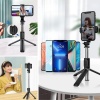 Masaüstü Tripod Olabilen Telefon Tutuculu Kablosuz Kumandalı Selfie Çubuğu (4549)