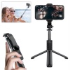 Masaüstü Tripod Olabilen Telefon Tutuculu Kablosuz Kumandalı Selfie Çubuğu (4549)