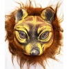 Kahverengi Saçlı Kaplan Aslan Leopar Maskesi Mega Peluş 32 No (4549)