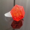 Kristal Tasarımlı Led Glow Işıklı 3 Modlu Kırmızı Yüzük 3.5 x 5 cm (4549)
