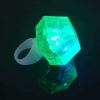 Kristal Tasarımlı Led Glow Işıklı 3 Modlu Yeşil Yüzük 3.5 x 5 cm (4549)