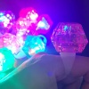Kristal Tasarımlı Led Glow Işıklı 3 Modlu Mor Yüzük 3.5 x 5 cm (4549)