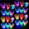 Renkli Led Parlayan Fiber Optik Glow Işıklı Bardak 5,5 x 5,5 cm (4549)