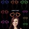 Glow Stick Karanlıkta Yanan Fosforlu Kalp Taç 12 Adet (4549)