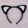Kedi Kulak Taç Siyah İçi Beyaz Renk Pofuduk 15X17 cm (4549)