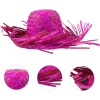 Tropikal Parti Pembe Fuşya Hasır Hawaii Şapkası 13x36 cm (4549)