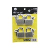 TUDOR TD-MS4 MASTER 4PCS JOKER ANAHTARLI=TEK ANAHTARLA 4 KİLİT AÇ  60MM - GRİ KISA KANCALI ÇELİK ASMA KİLİT (4549)