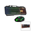 EVEREST HKM-X86 QUİN  GÖKKUŞAĞI IŞIKLI  USB KABLOLU  KLAVYE - MOUSE  SET  150CM KABLO (4549)