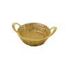 YUVARLAK PLASTİK HASIR EKMEK - ÇOK AMAÇLI SEPET KULPLU - METAL İSKELET TABAN:18CM - AĞIZ:24CM DERİNLİK:8CM (4549)