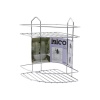 2 KATLI - ÜÇGEN   KROM   METAL  BANYO KÖŞELİK - DUŞKABİN RAF (4549)