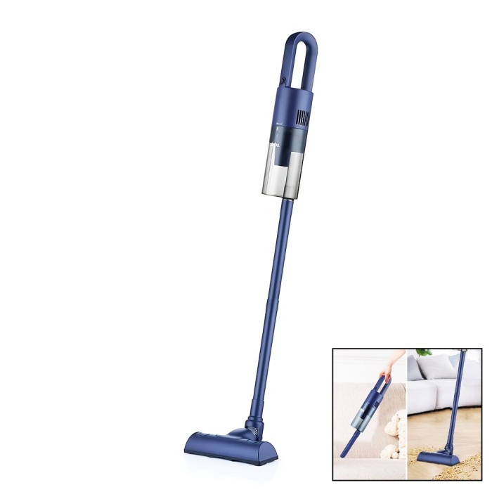 3İN1 ELEKTRİKLİ DİKEY SÜPÜRGE LACİVERT RENK 400W 1.5LT TOZ HAZNELİ SVC-8614 