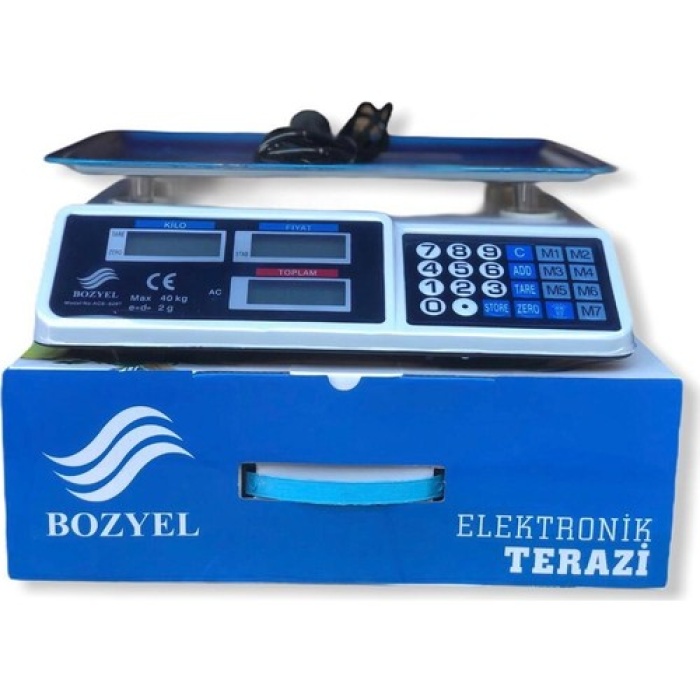 Dijital Göstergeli Elektronik Bakkal Kasap Manav Terazisi 40 Kg 