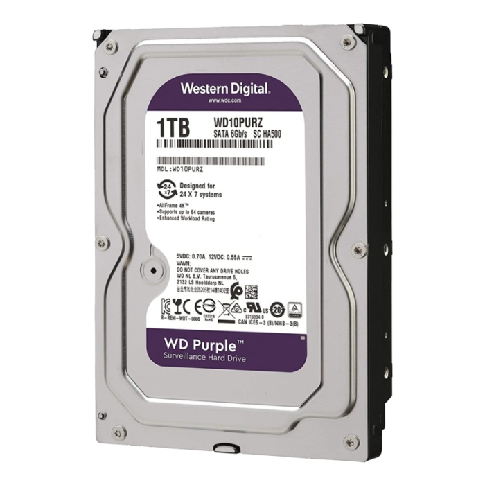 WESTERN DIGITAL PURPLE WD10PURZ 1 TB SATA 6GB/S 7/24 GÜVENLİK HARDDISK 