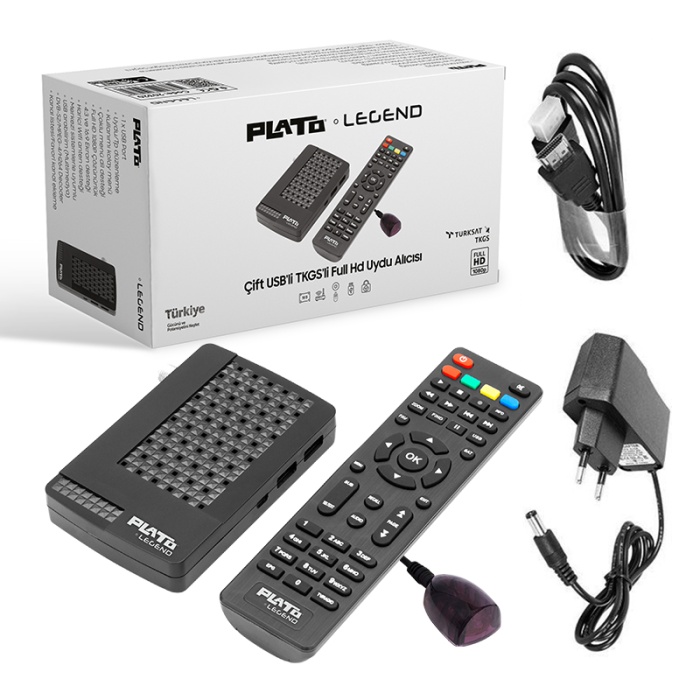 PLATO LEGEND ÇİFT USBLİ TKGSLİ MINI HD UYDU ALICISI 