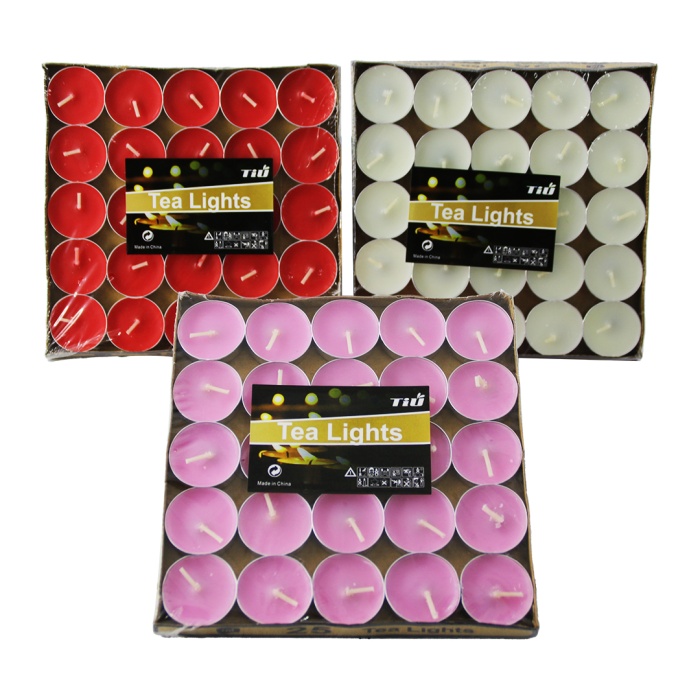25 PARÇA  RENKLİ TEA LİGHT MUM 