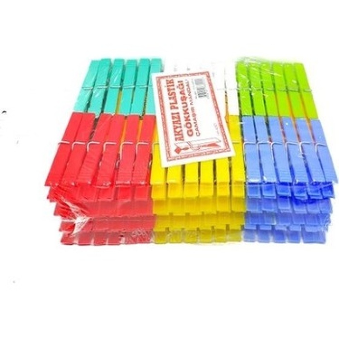 PLASTİK GÖKKUŞAĞI MANDAL 144 PARÇA 