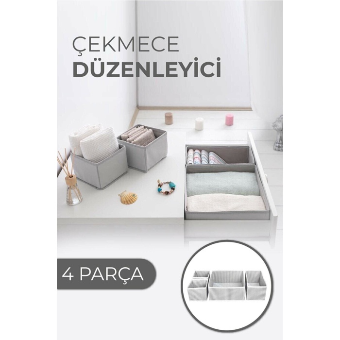Çekmece Düzenleme Kutu Seti Organizer 4lü Set 