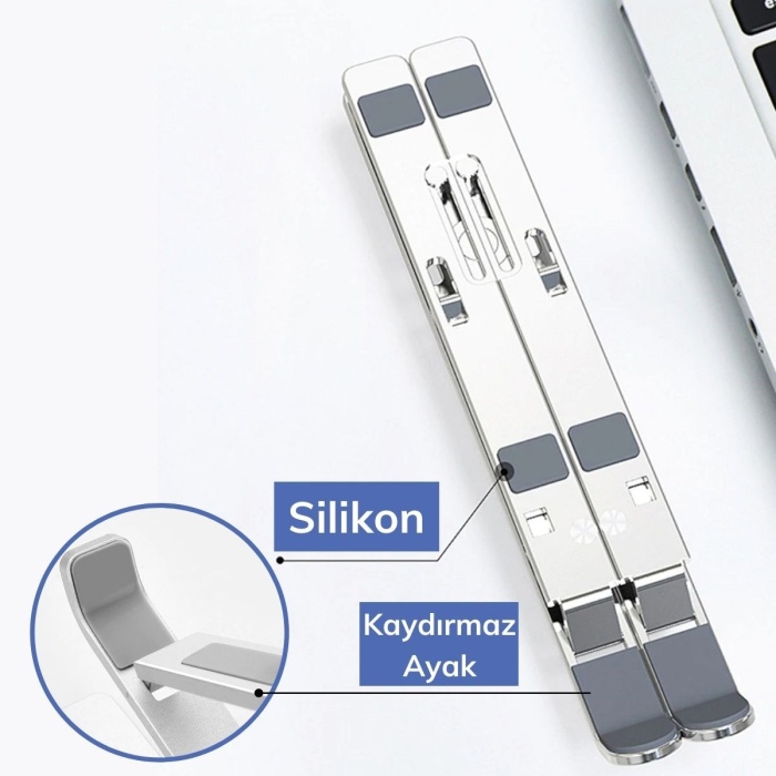 Ayarlanabilir Dizüstü Destek Tabanı Tamamen Katlanabilir Taşınabilir Laptop Yükseltici 