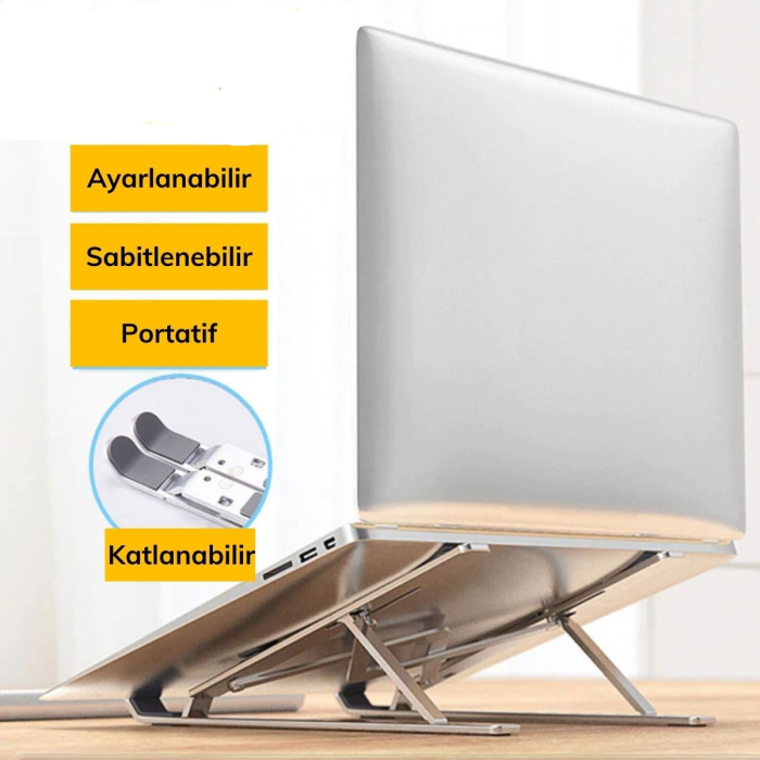 Ayarlanabilir Dizüstü Destek Tabanı Tamamen Katlanabilir Taşınabilir Laptop Yükseltici 