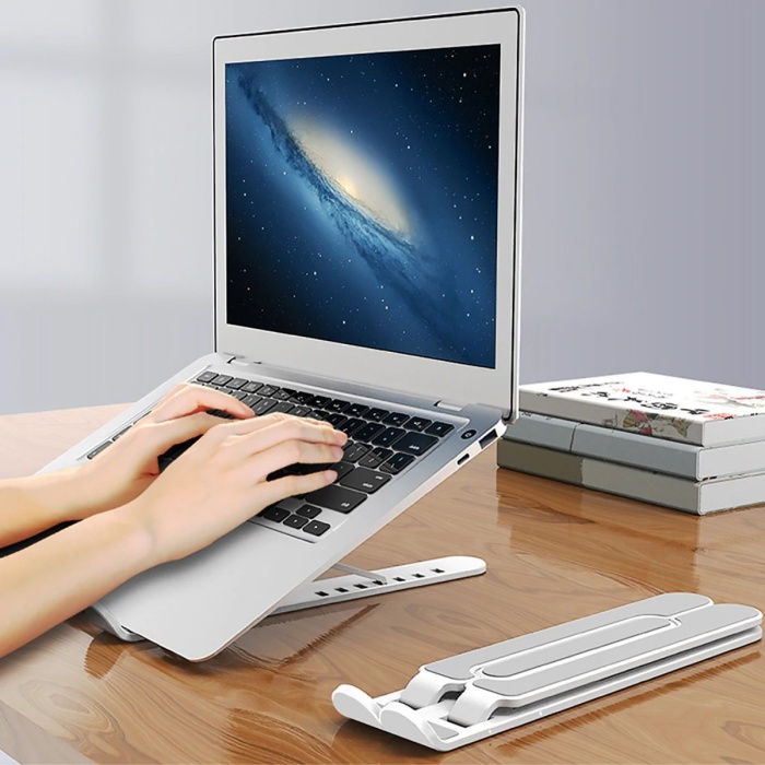 Ayarlanabilir Plastik Dizüstü Destek Tabanı Katlanabilir Taşınabilir Laptop Sehpası Yükseltici 