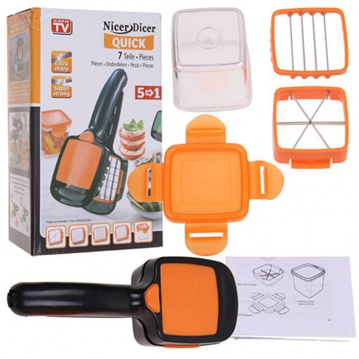 Nicer Dicer Quick 5 In 1 Pratik Hazneli Sebze Meyve Doğrayıcı Dilimleme Aleti 