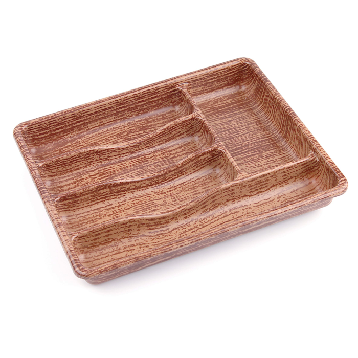 AHŞAP RENK - 5 BÖLMELİ ÇEKMECE İÇİ KAŞIKLIK 36X29CM 