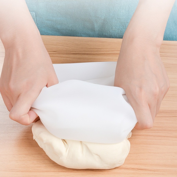 Orta Hamur Torbası Silikon Şeffaf Hamur Yoğurma Torbası Ekmek Makarna Mantı Hamuru Kolay Yoğurma 
