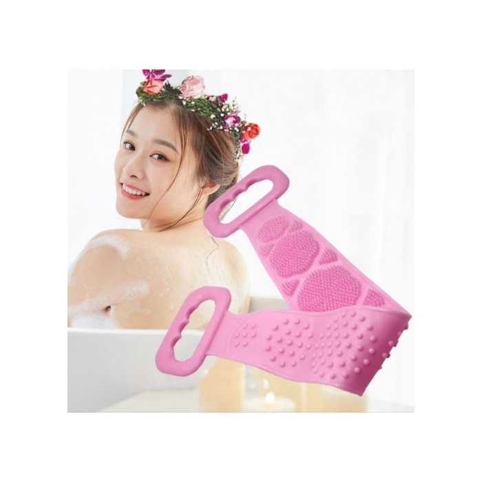 Silikon Sırt Kesesi 60 Cm Sırt Keseleme Fırçası Banyo Duş Lifi 