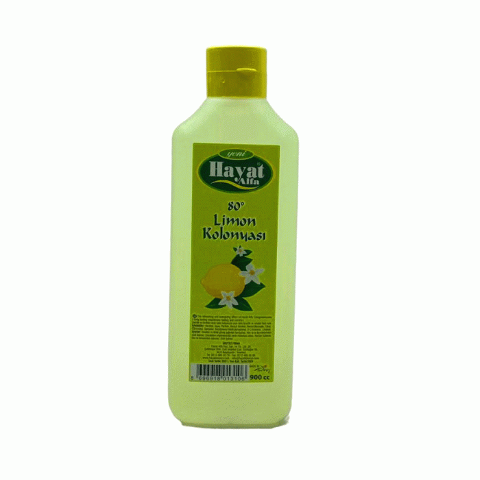 HAYAT 900ML LİMON KOLONYA BİDON 