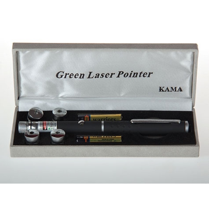 Yeşil Lazer Pointer 50 mW 15 Km Etkili (5 Başlıklı) 