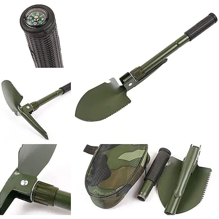 Katlanabilir Metal Kürek Seti Katlanır Kamp Küreği 