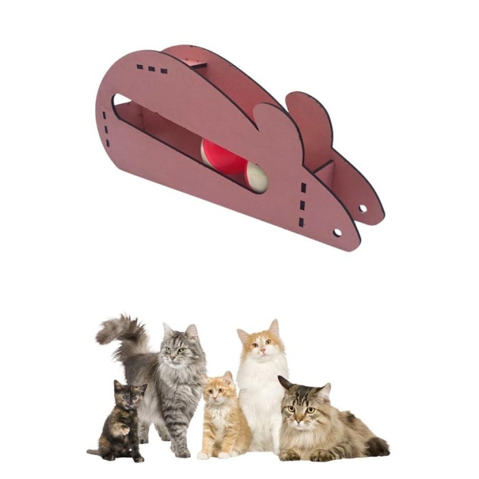 Fare Kedi Oyunu Ahşap 2 Toplu Kedi Oyuncağı Tahta Kedi Oyunu Tahta Fare Ve Toplu Oyuncak 