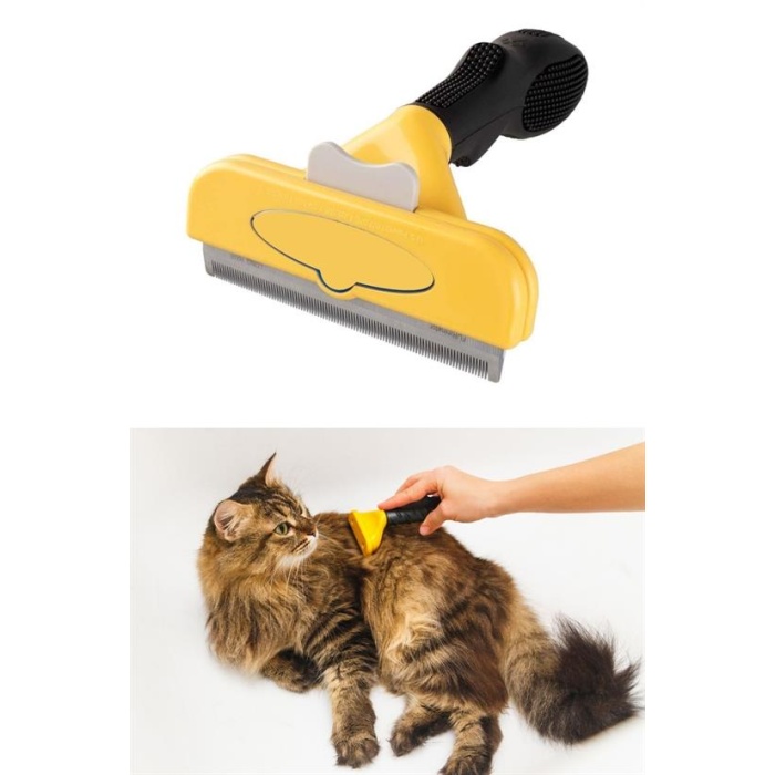 Kedi ve Köpekler İçin Kısa Tüylü Köpek Tarağı Tüy Toplayıcı Tarak Large 