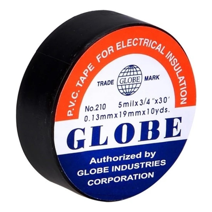 GLOBE İZOLE BANT SİYAH 10LUK  0.13MMX19MM 