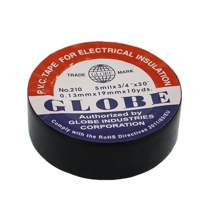 GLOBE İZOLE BANT SİYAH 10LUK  0.13MMX19MM 