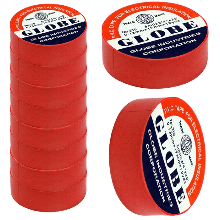 GLOBE İZOLE BANT KIRMIZI 10LUK  0.13MMX19MM 