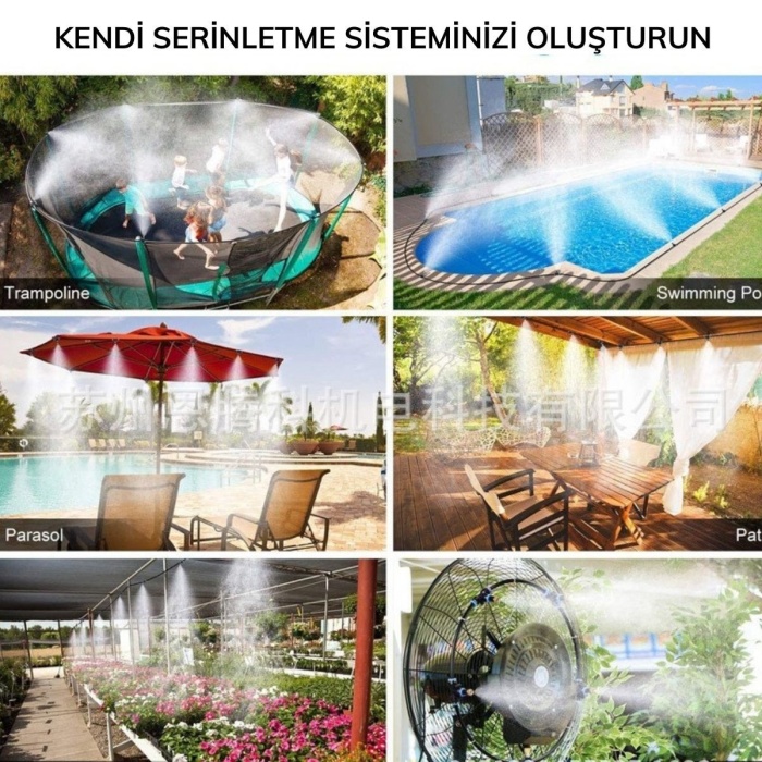 10 Metre Kendin Yap Balkon Veranda Çardak Kamelya Sulama Serinletme ve Nemlendirme Sistemi 