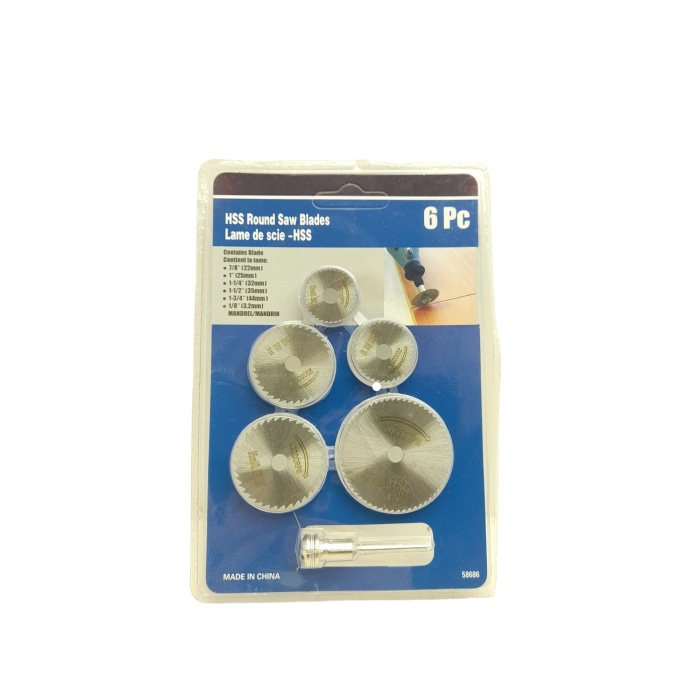 6 PARÇA MİNİ YUVARLAK TESTERE BIÇAKLARI 22---44MM 
