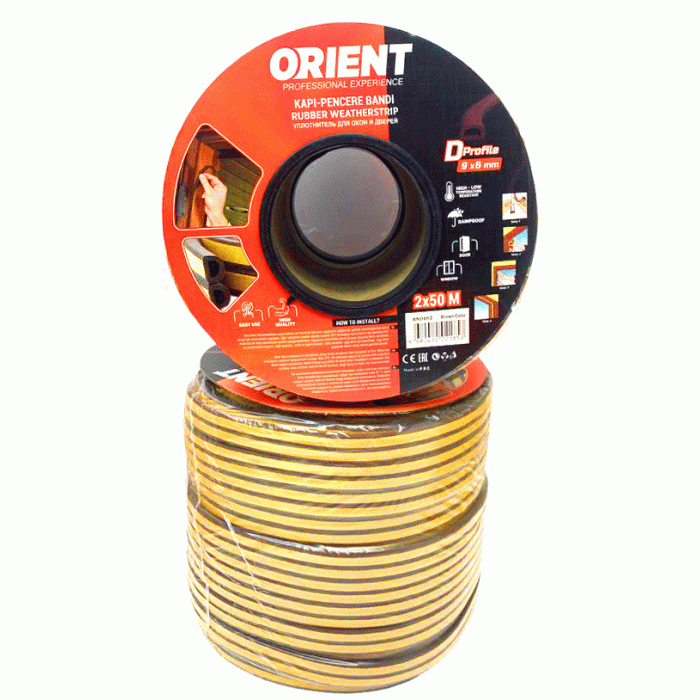 KAHVERENGİ 100MT2X50MTBOBİN FİTİL KAPI PENCERE BANT 