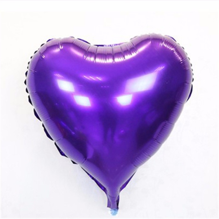 Kalp Balon Folyo Mor 45 cm 18 inç 